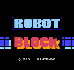 Stack Up title screen for NES